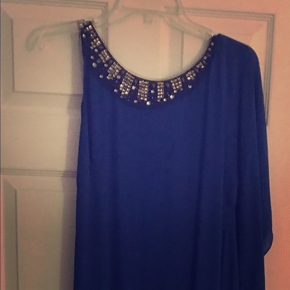 BCBG MaxAzaria Blue Gown